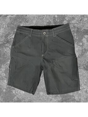 Kuhl Outdoor Hiking Shorts Mens 31 Gray Nylon Stretch Utility Trail Gear
